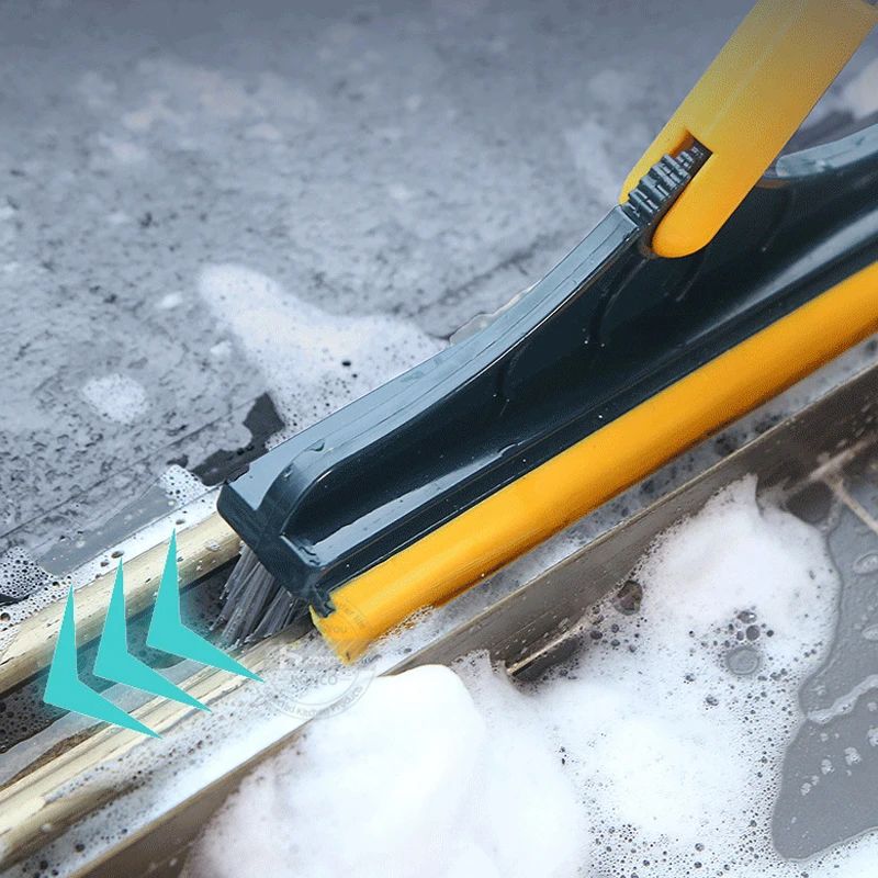 Floor Scrub Brush 2 In 1 Removable Wiper Magic Broom Brush