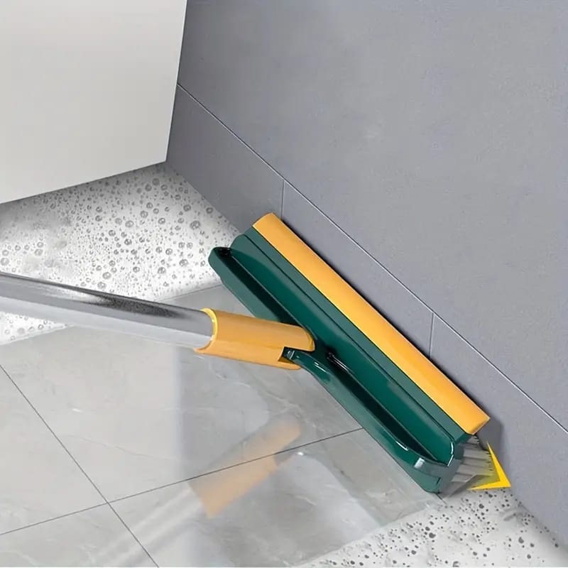Multi-Purpose Triangular Corner Floor Brush with Long Handle