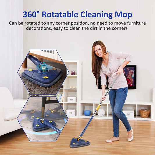 360 Triangle Adjustable Mop With Twist Squeeze