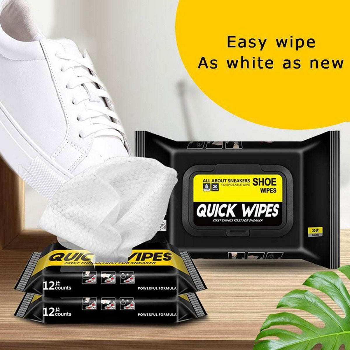 Shoe Wipes, Premium Sneaker Cleaner, Sneaker Cleaner Wipes, 100 Pcs