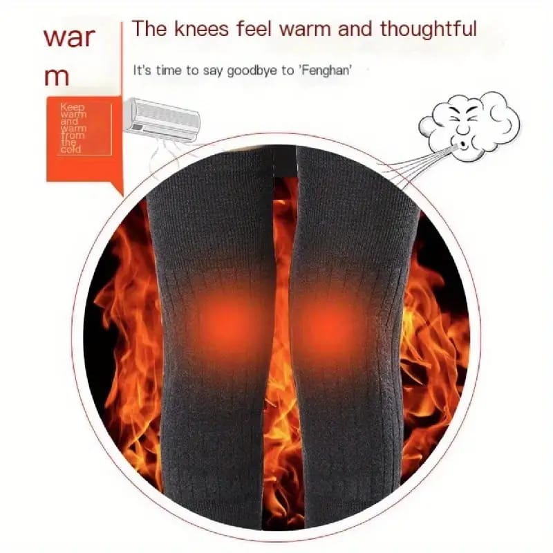 Winter Warm Knee Pads for Men And Women - Wool Material, Hand Washable, Elastic, No Feathers